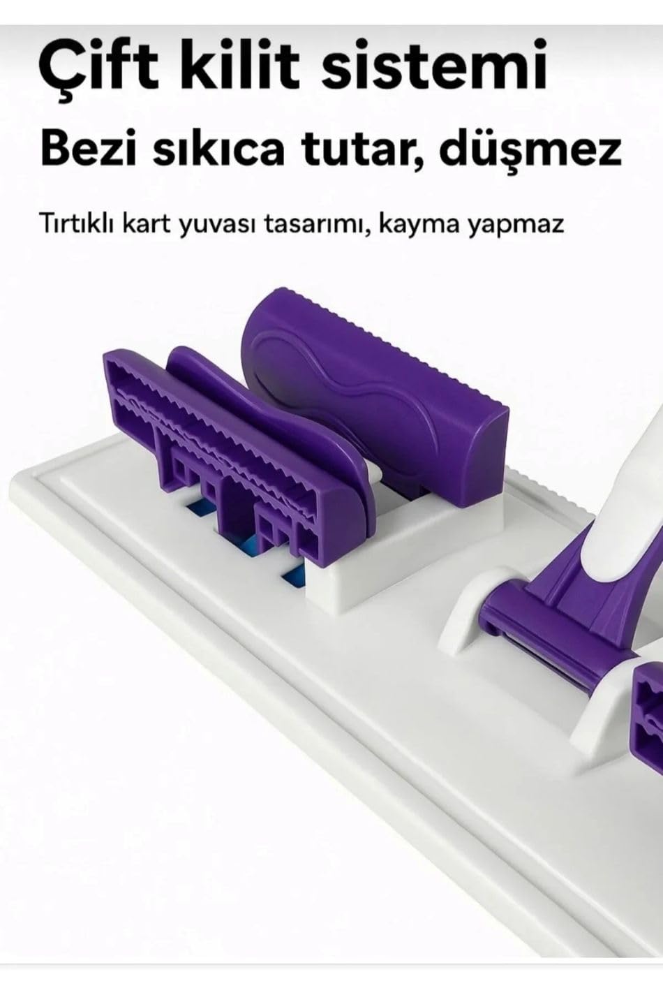 Orret Home Mandallı Sprey Mop Click Mop – Deterjan Hazneli, Mikrofiber Paspas Başlıklı, 360° Dönebilen, Yıkanabilir Başlıklı Zemin Temizleyici Set, Seramik Parke Laminat Uyumlu