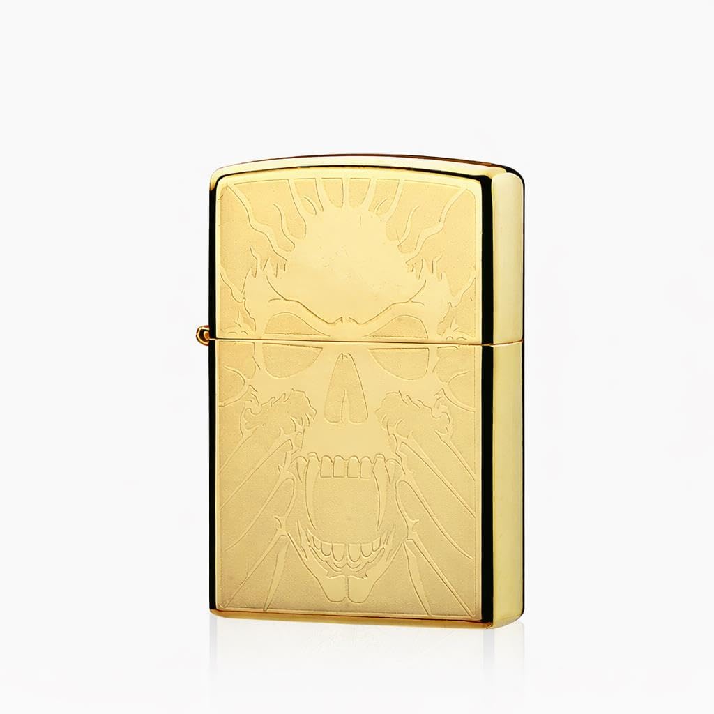 Valkyrie Gold Kuru Kafa Tasarım USB Şarjlı Elektrikli | Rüzgar Geçirmez | Çift Arc Ateşleme Çakmak