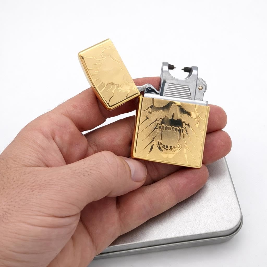 Valkyrie Gold Kuru Kafa Tasarım USB Şarjlı Elektrikli | Rüzgar Geçirmez | Çift Arc Ateşleme Çakmak