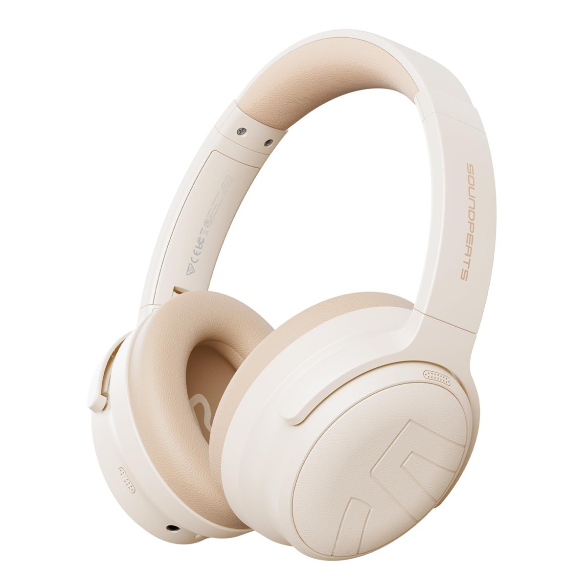 SoundPEATS Space Pro Hi-Res LDAC Bluetooth 5.4 TWS Kablosuz Kulak üstü Kulaklık Bej