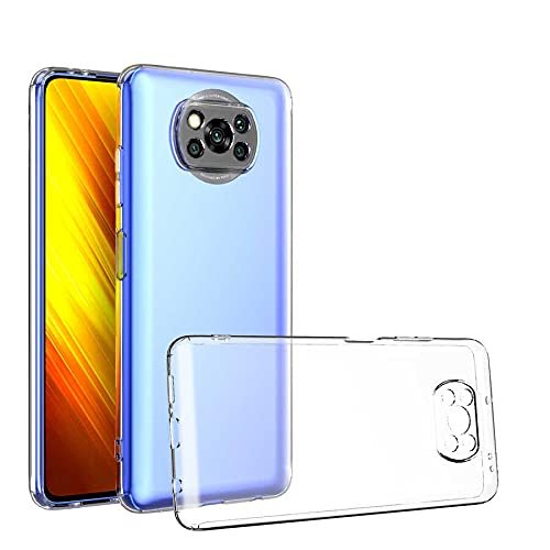 Xiaomi Poco X3 Uyumlu Kamera Korumalı Darbe Önleyici Ultra Slim TPU Şeffaf Silikon Kılıf (Şeffaf, Xiaomi Poco X3)