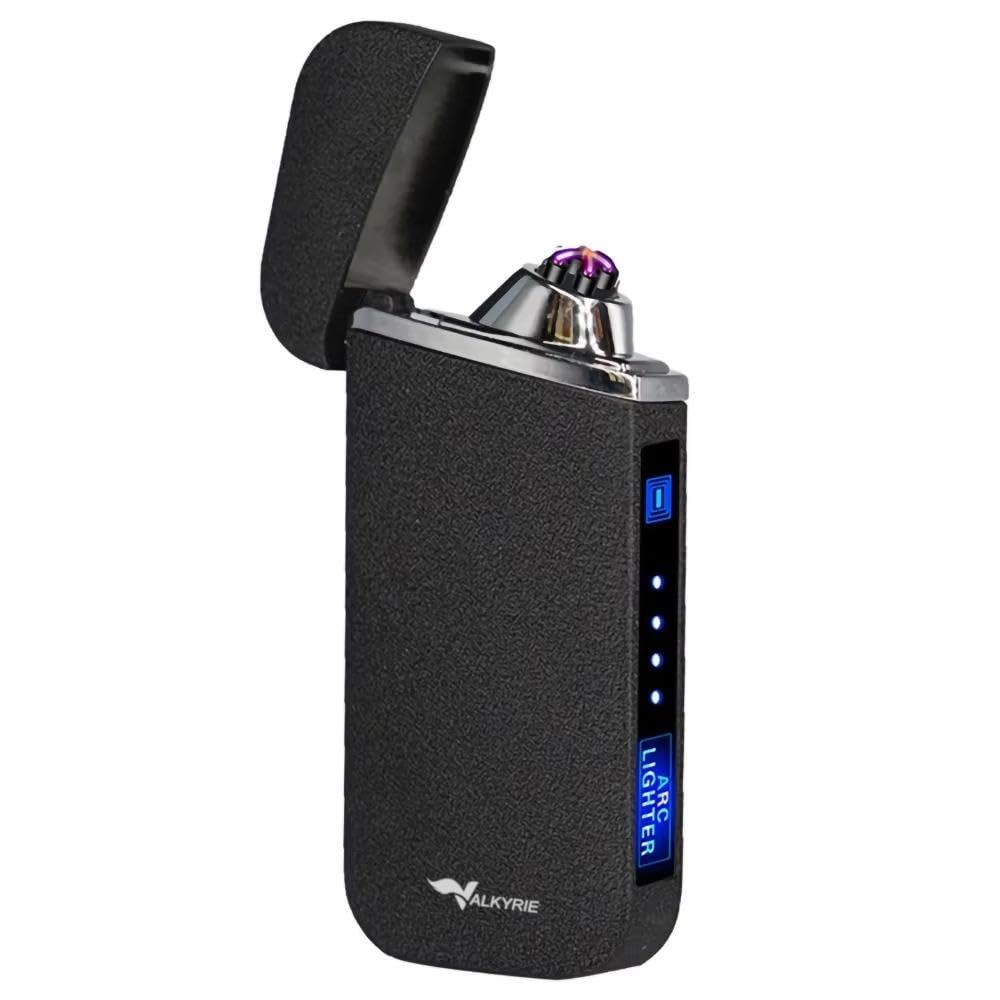 Valkyrie Şarjlı Gazsız Dokunmatik USB Çakmak Plazma Mat Siyah
