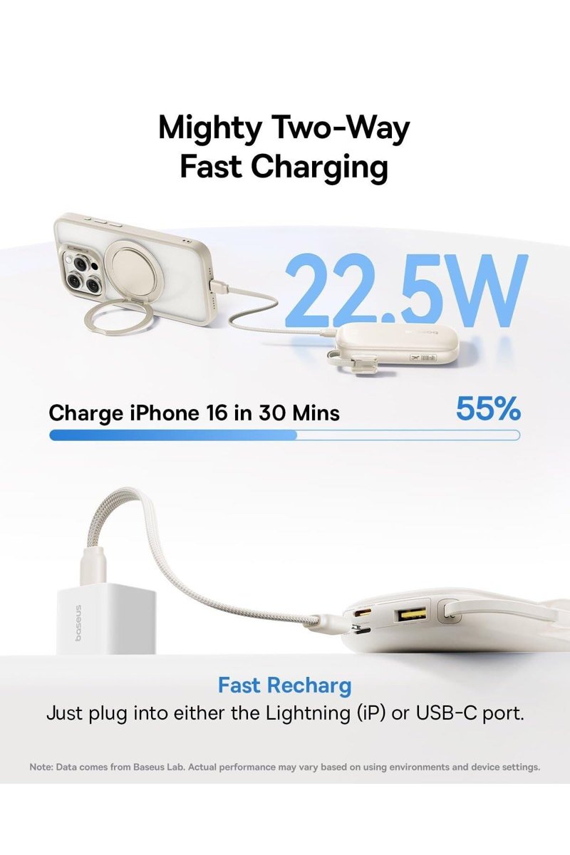 Baseus EnerFill FC21 QPow3 Ultra Dijital Göstergeli Powerbank 10.000 mAh 22.5W -Titanyum