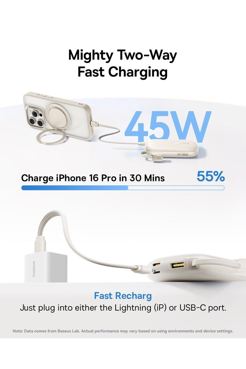 Baseus EnerFill FC21 QPow3 Ultra Powerbank 10.000 mAh 45W - Titanyum