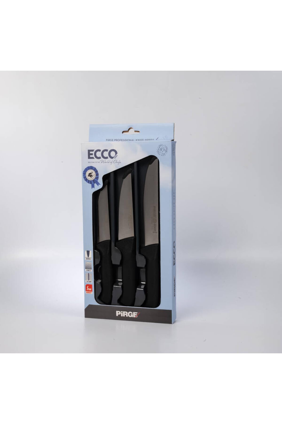 Pirge 35143 - ECCO EVDE KASAP BIÇAK SETİ 3 PARÇA