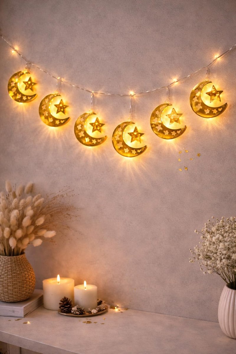 Ramazan Temalı Pilli LED Işık 2 Metre LED-02