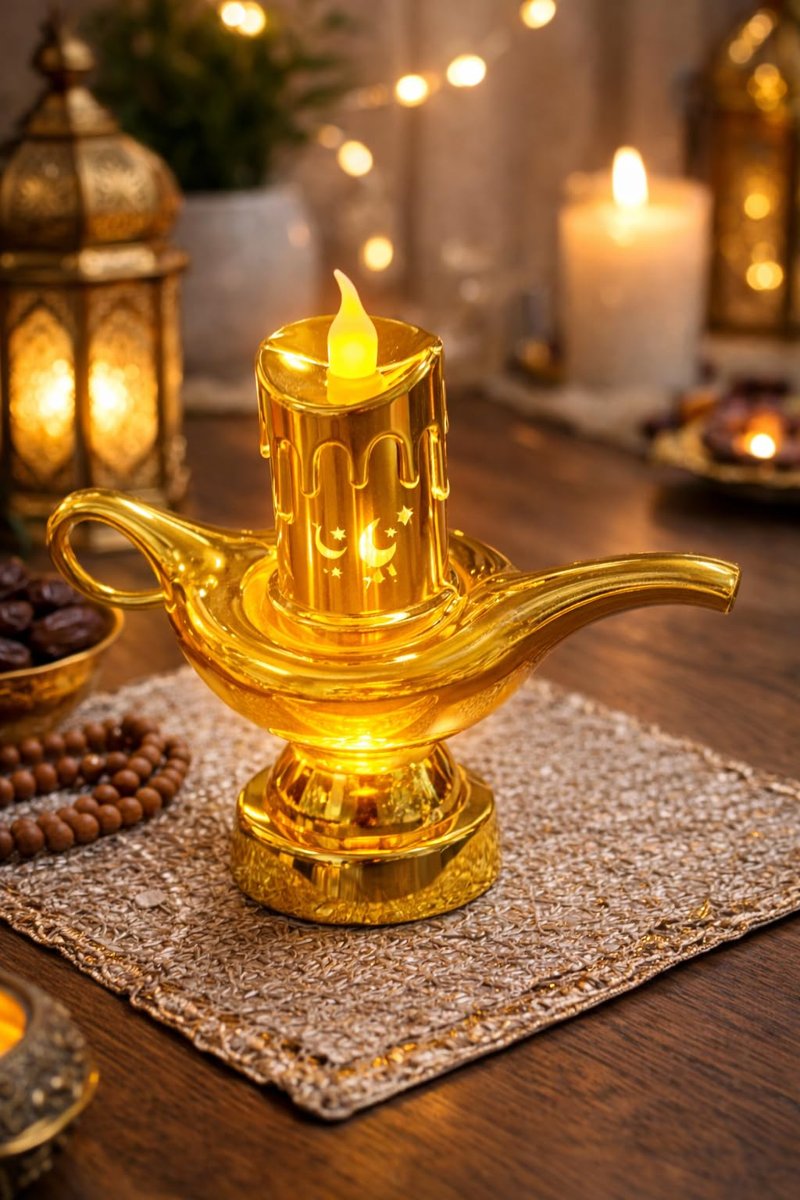 Gold Lambalı Pilli led ışık, Askılı Fener Süsü SARI Işıklar Peri Işıkları Aydınlatmalı Şerit Led Ramazan Süsü Led Işık