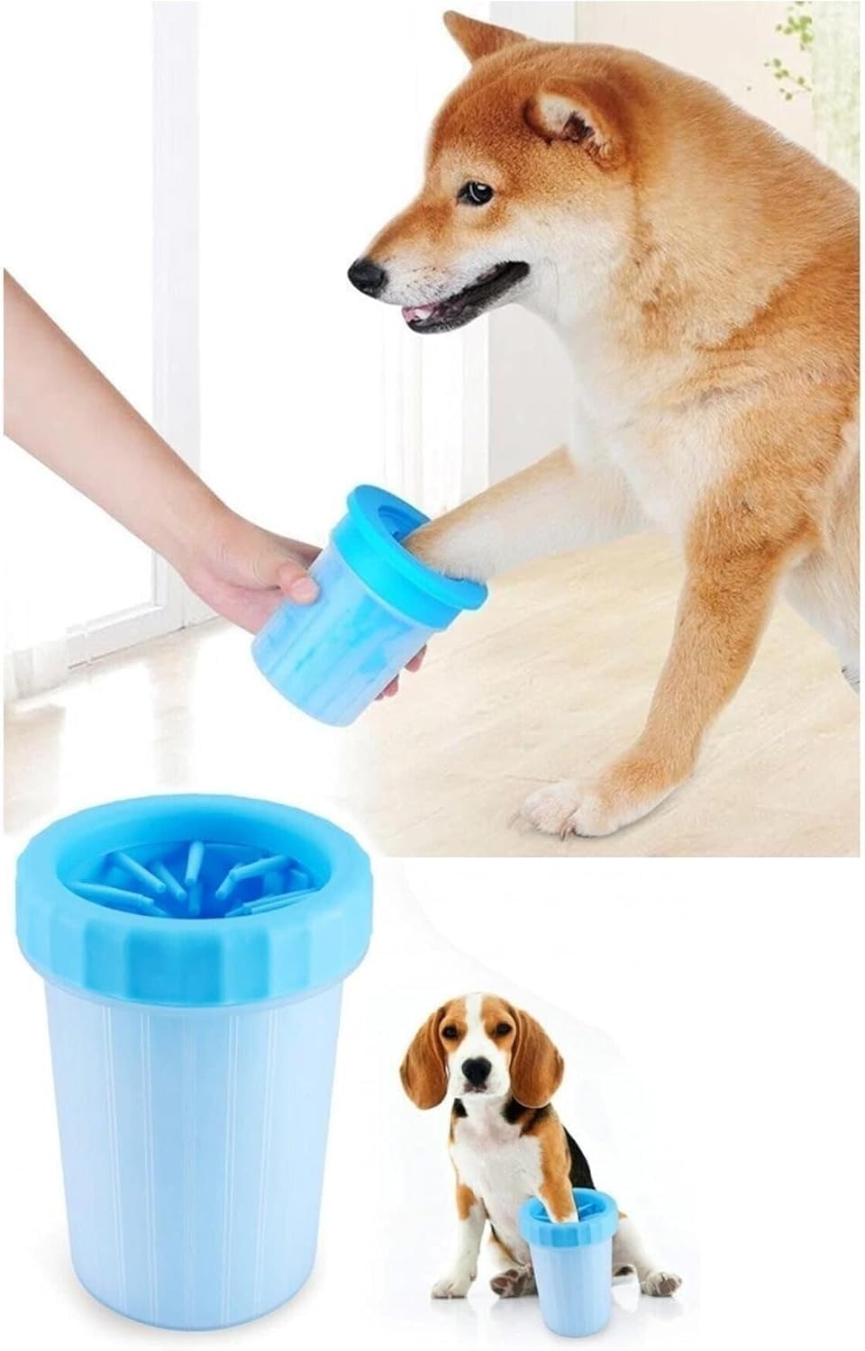Orret Home Silikon Fırçalı Kedi Köpek Ayak Temizleyici – Hazneli Pati Yıkama Kabı, Evcil Hayvan Ayak Temizleme Bardağı, Pratik Taşınabilir Pati Temizleyici, Silikon Yumuşak Fırçalı (ASORTİ RENK)