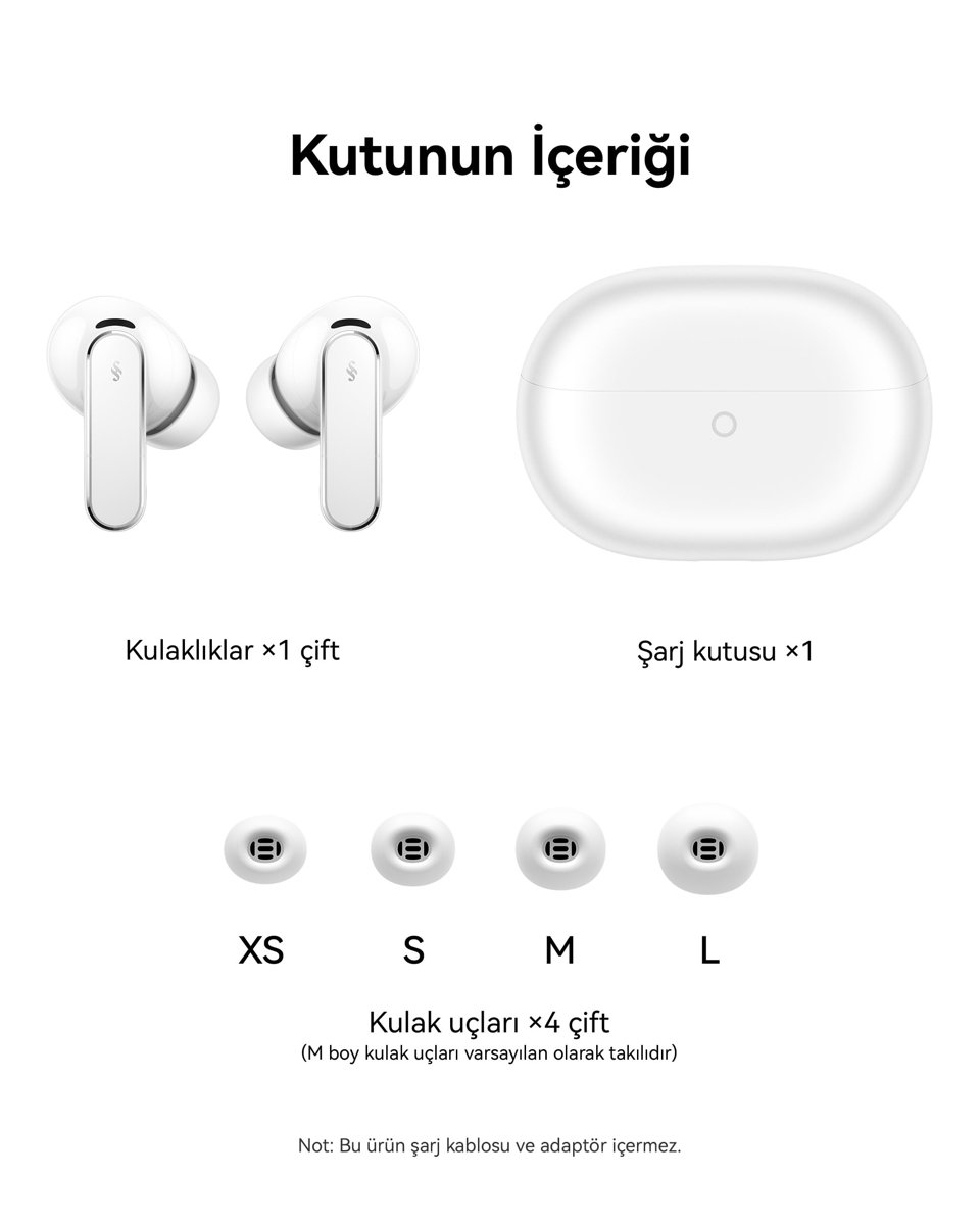 HUAWEI FreeBuds Pro 5 Kulaklık, İş ve Ofis İçin Çift Sürücülü Yapay Zeka Gürültü Engelleme Sürükleyici Ses ve Sabit Form, Etkileyici Ses Deneyimi, Stabil Görüşmeler, IP57, 38 Saat Pil Ömrü, Beyaz