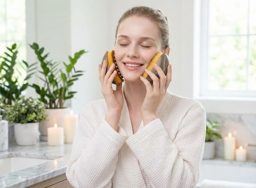 Orret Home Lenf Drenaj Fırçası – Yüz ve Vücut İçin Kuru Masaj Fırçası, Selülit Azaltıcı, Cilt Arındırıcı, Lenfatik Akış Destekleyici, Ergonomik Saplı, Şekillendirici Masaj Aracı