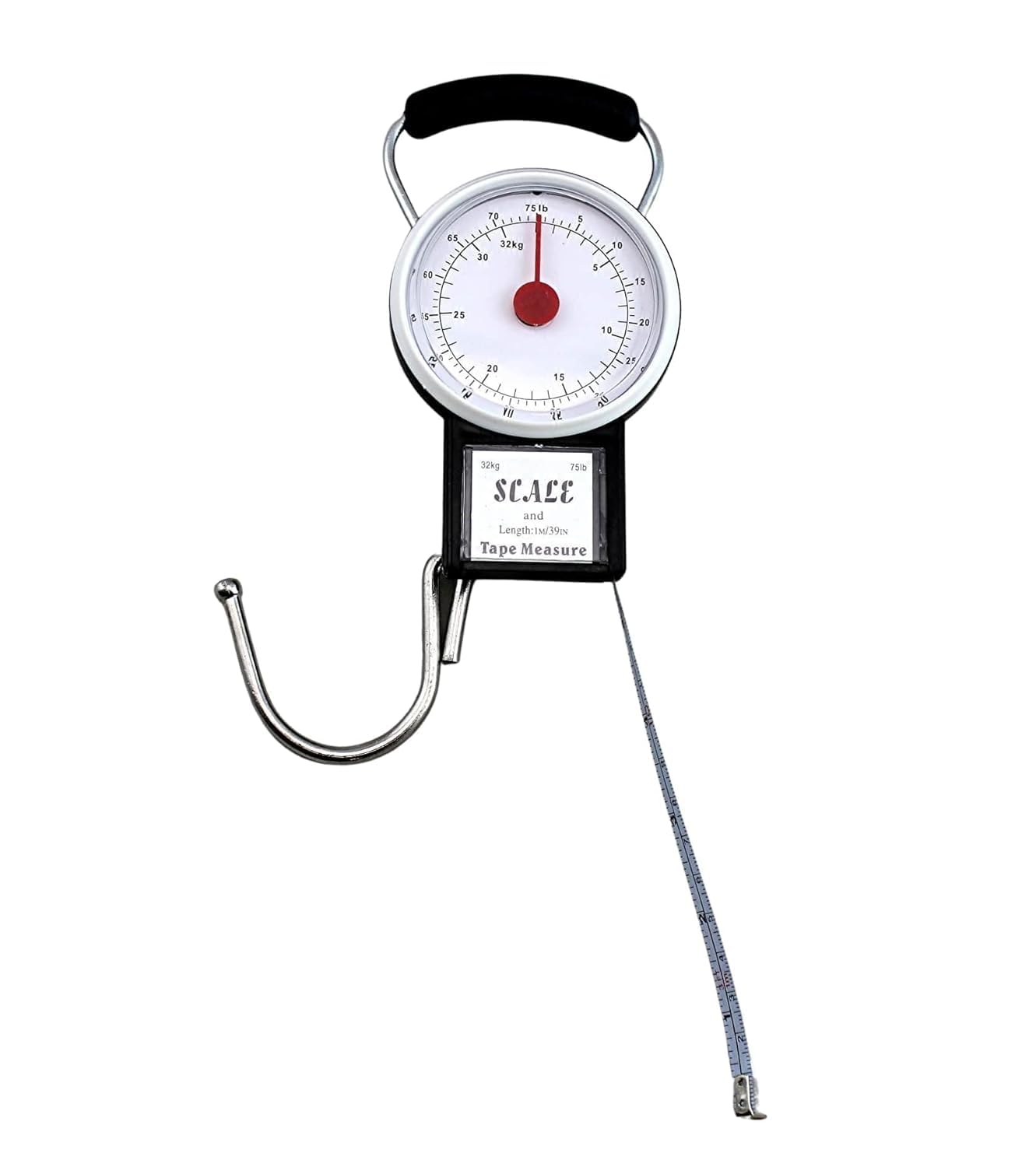 AEE® 2in1 İbreli Kantar & Metre – 35 KG Pilsiz Mekanik El Tartısı – Valiz, Çuval, Çanta ve Kargo Tartma Aparatı