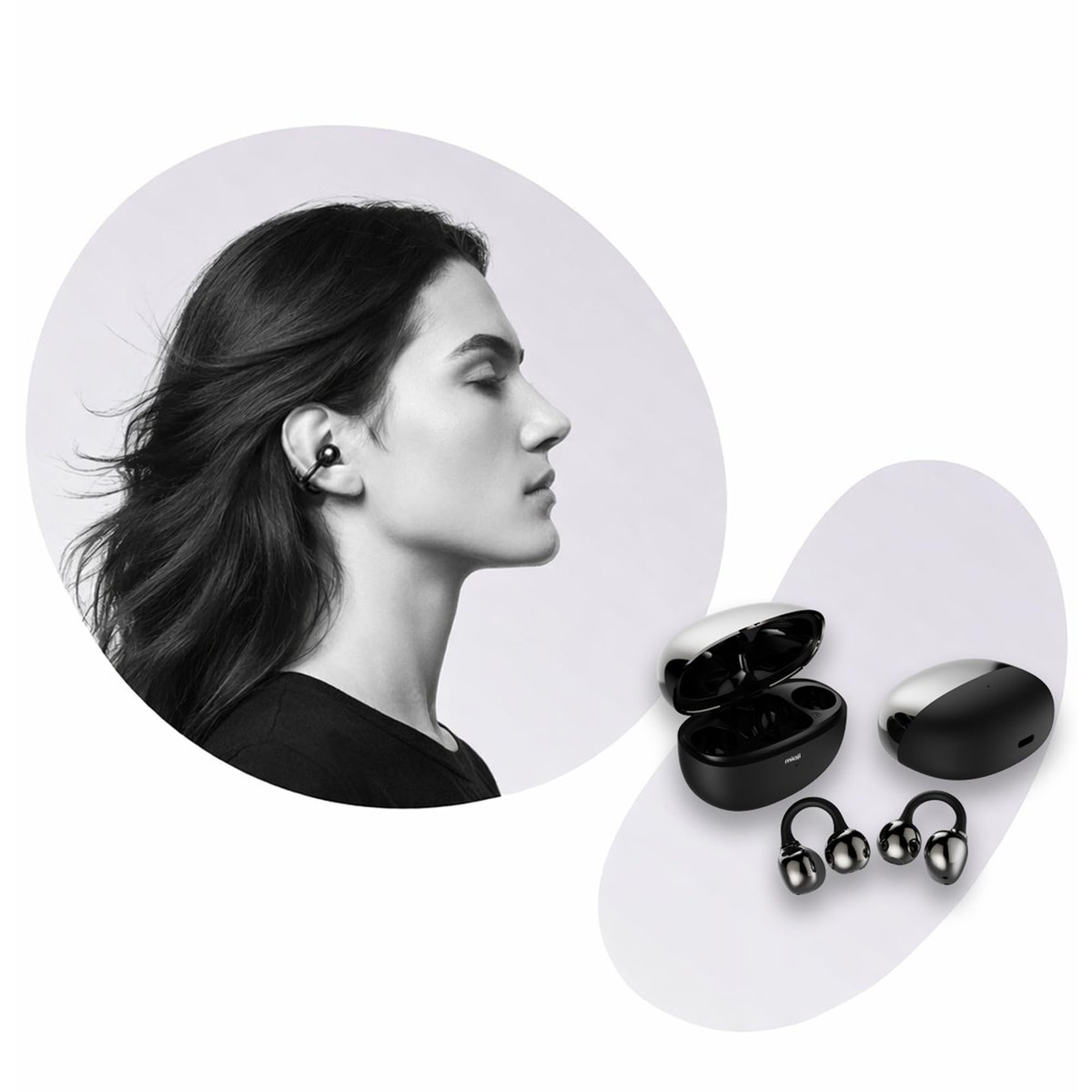 Mioji Air Buds 2 Kablosuz 5.4 IOS Android Windows PC ve Tüm Telefonlar ile Uyumlu Bluetooth Kulaklık - Siyah