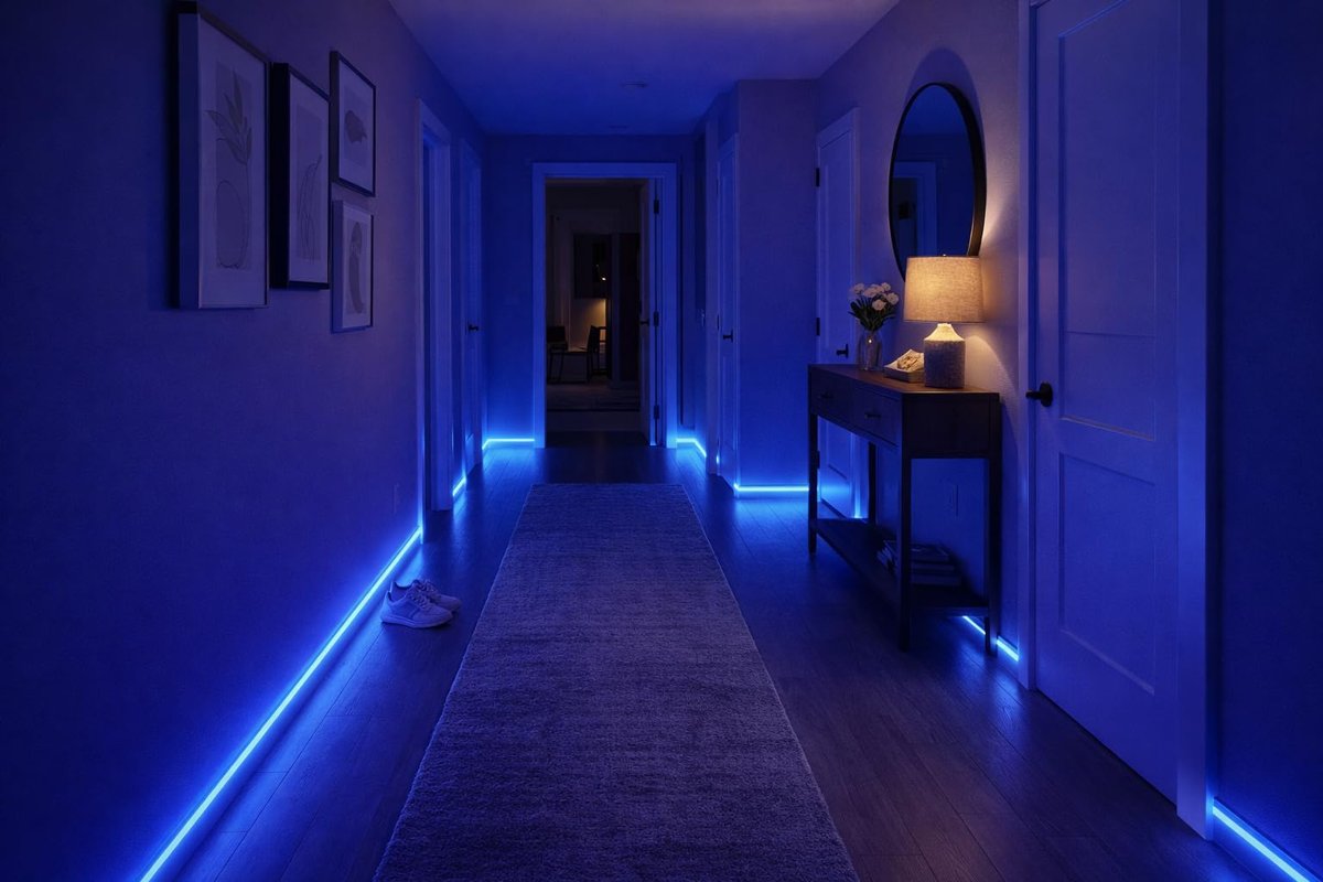 Neon LED Şerit Mavi 5 Metre DC 12V IP65 Dış Mekân Uyumlu Esnek Aydınlatma