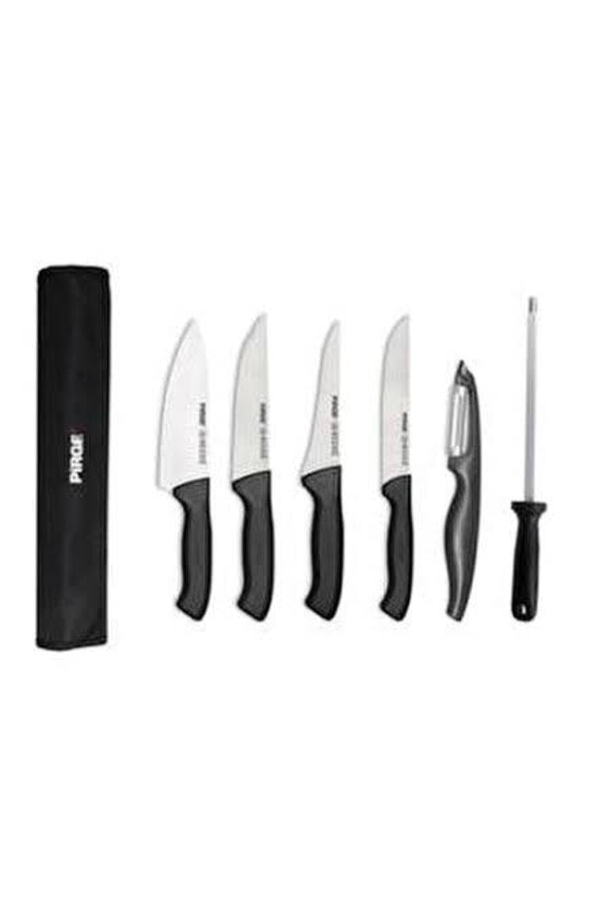 Pirge Gastronomi 6 1 Bıçak Seti Metal Tek Ebat