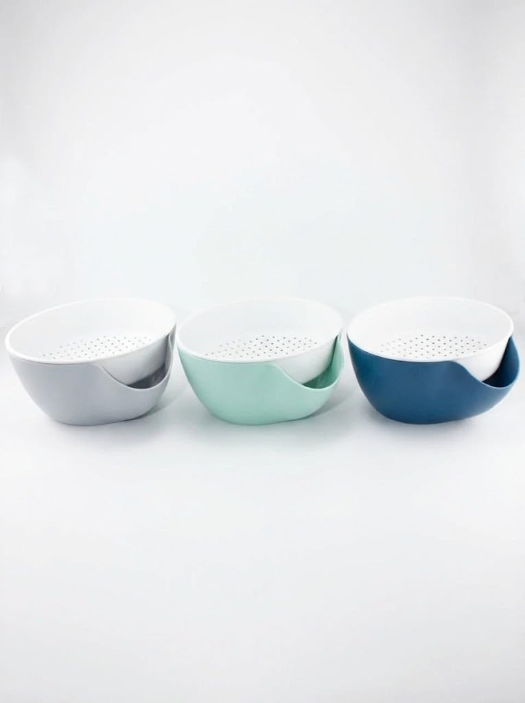 Orret Home Plastik Süzgeç Altı Hazneli Kolay Süzme ve Dökme – Pratik Makarna Süzgeci, Hazneli Kevgir, Lavabo Üstü Süzgeç, Mutfak İçin Çok Amaçlı Süzgeç Aparatı (1 Adet)