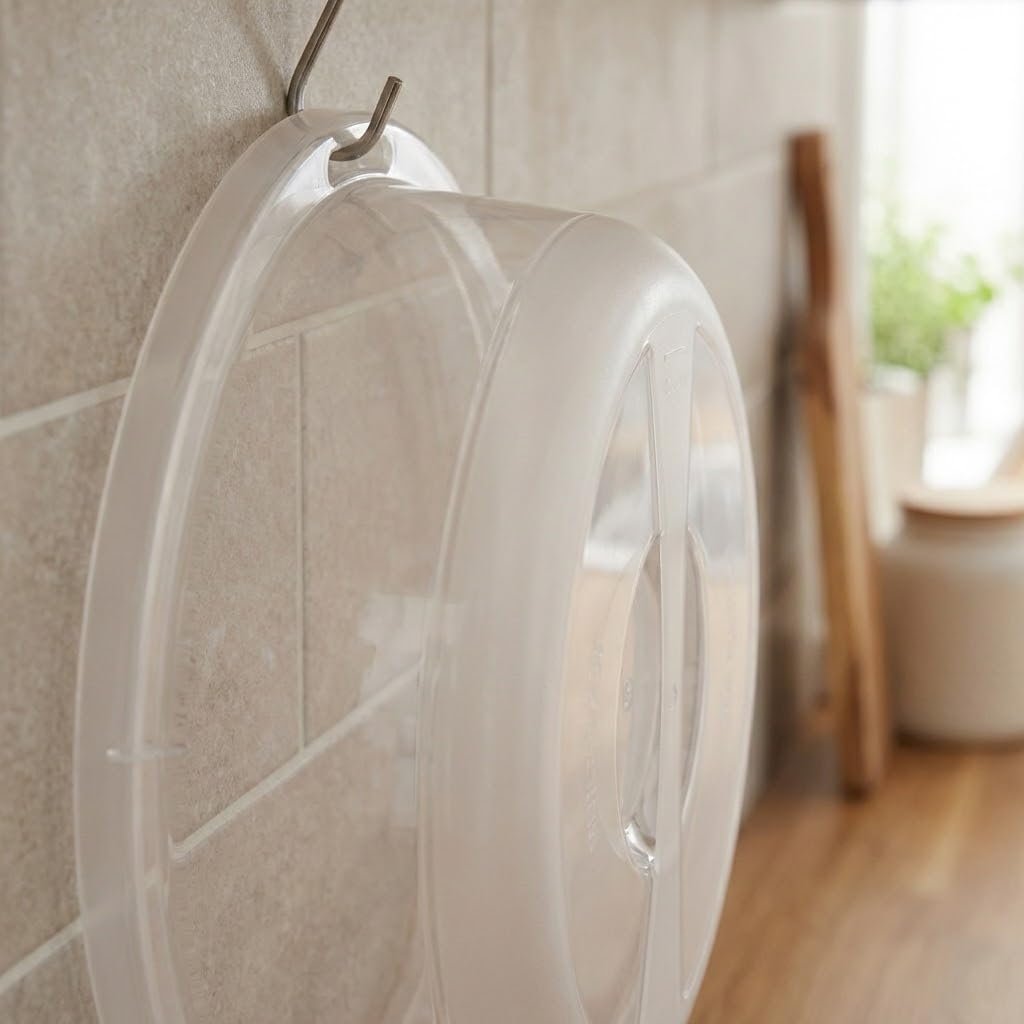 Orret Home 24 Cm Şeffaf Mikrodalga Kapağı – Asılabilir Mikrodalga Uyumlu Kapak, Sıçrama Önleyici Yemek Isıtma Kapağı, Buhar Delikli Plastik Mikrodalga Koruyucu