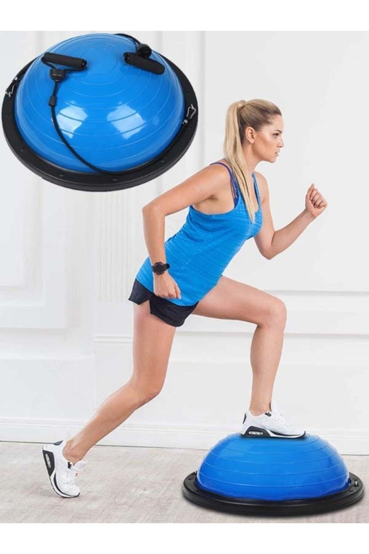 Buffer Bosu Ball Bosu Denge Topu Pilates Denge Aleti Balance Ball Mavi, BFFF125478