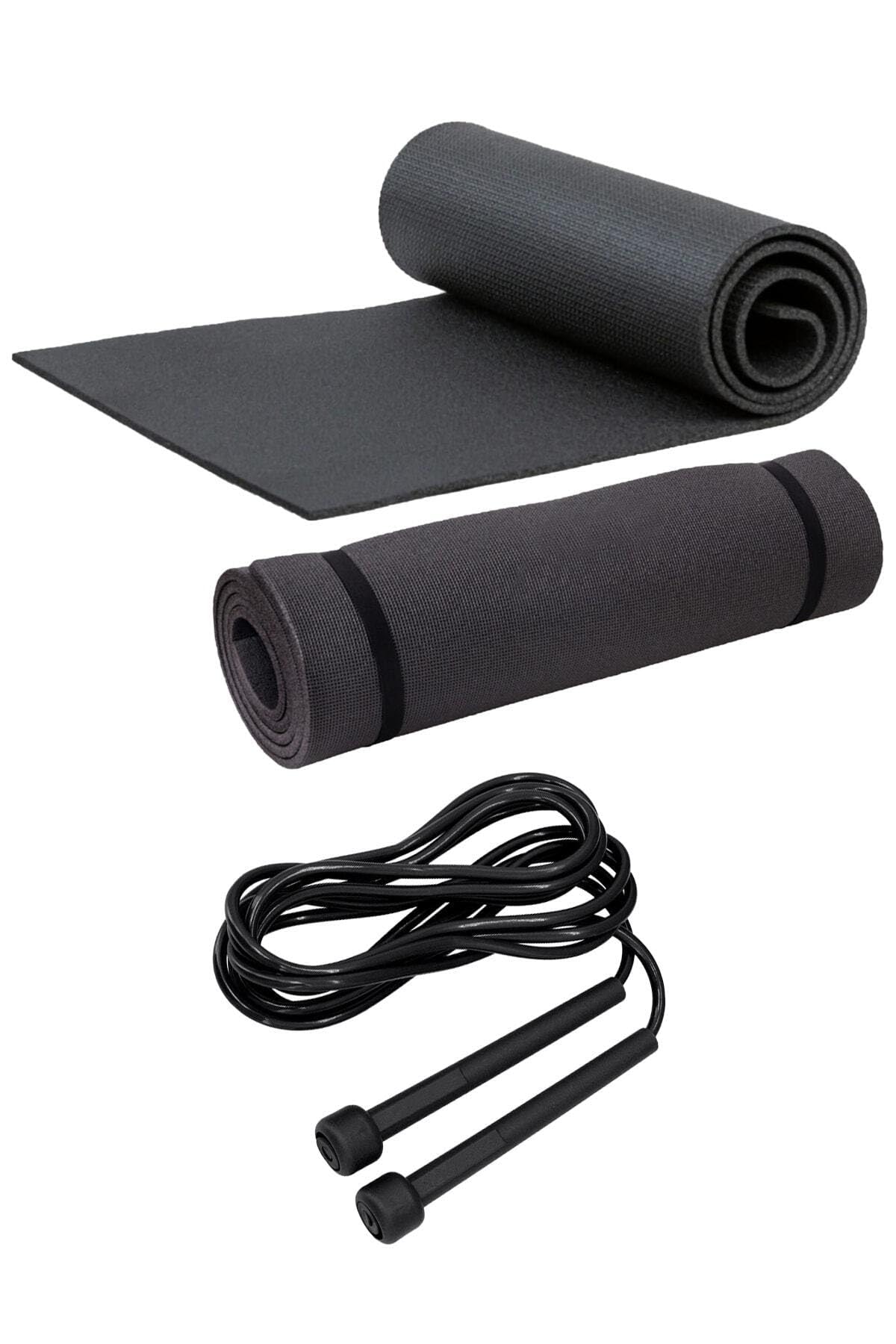 Buffer Pilates Yoga Matı 7 Mm Ve Atlama İpi Pilates Egzersiz Seti Evde Spor Seti, Tek Ebat, dop9713860FFER, Siyah
