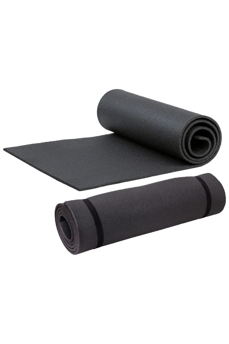 Buffer Pilates Yoga Minderi Spor Yer Matı Fitness Matı 7 mm 150 x 50 cm Siyah, dop9704540igoBFF