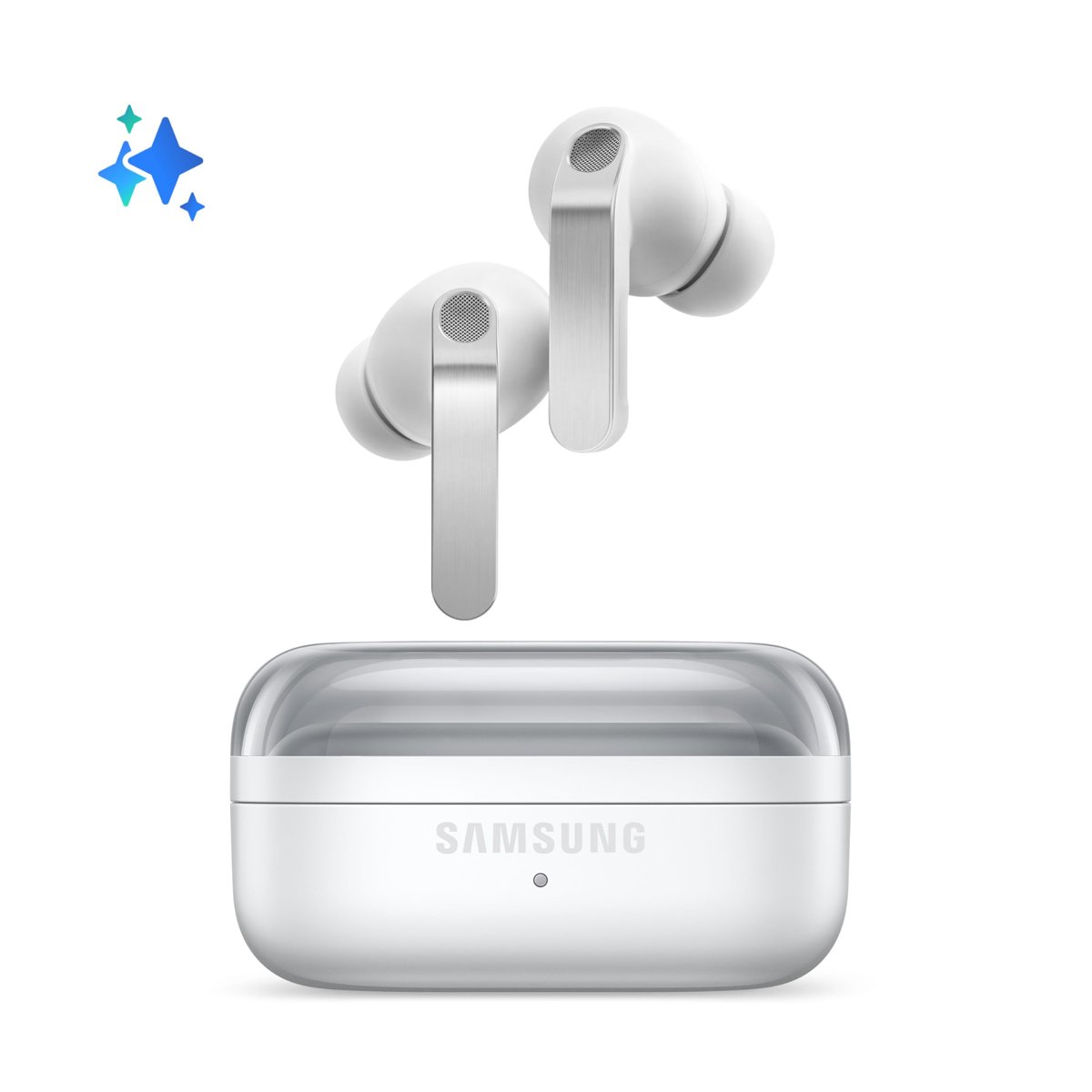 Samsung Galaxy Buds4 Pro Bluetooth Kulaklık, Beyaz, Metal Gövde, 2 Yollu Hoparlör & Çift Amplifikatör, Geliştirilmiş ANC, Adaptif Gürültü Kontrolü