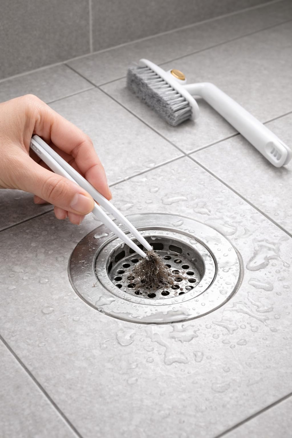 Busstier Cımbızlı Döner Başlıklı Çok Fonksiyonlu Derinlemesine Banyo Temizlik Fırçası Derz Arası Fayans Duşakabin Küvet Lavabo Gider Kapı Pencere Ray Köşe Detay Temizliği İçin Sert Kıllı Ergonomik Sap