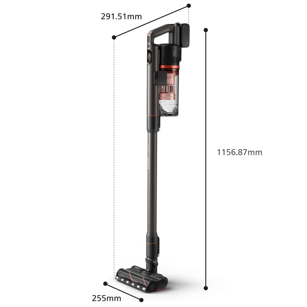 8000 Serisi Aqua Plus Kablosuz Dik Süpürge, 360° Güçlü Emiş, TriActive Akıllı LED Başlık, 80 dk'ya Kadar Kullanım, XC8153/10