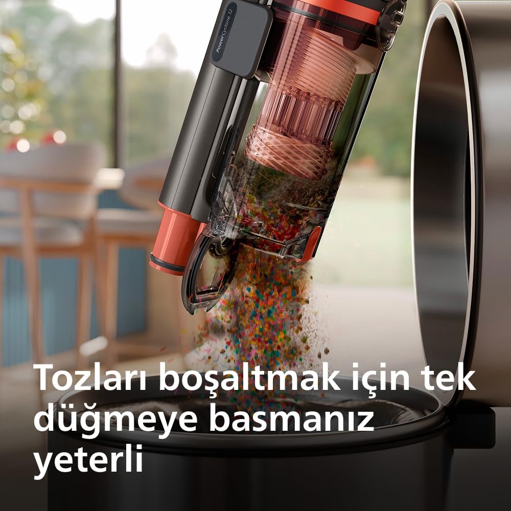 8000 Serisi Aqua Plus Kablosuz Dik Süpürge, 360° Güçlü Emiş, TriActive Akıllı LED Başlık, 80 dk'ya Kadar Kullanım, XC8153/10