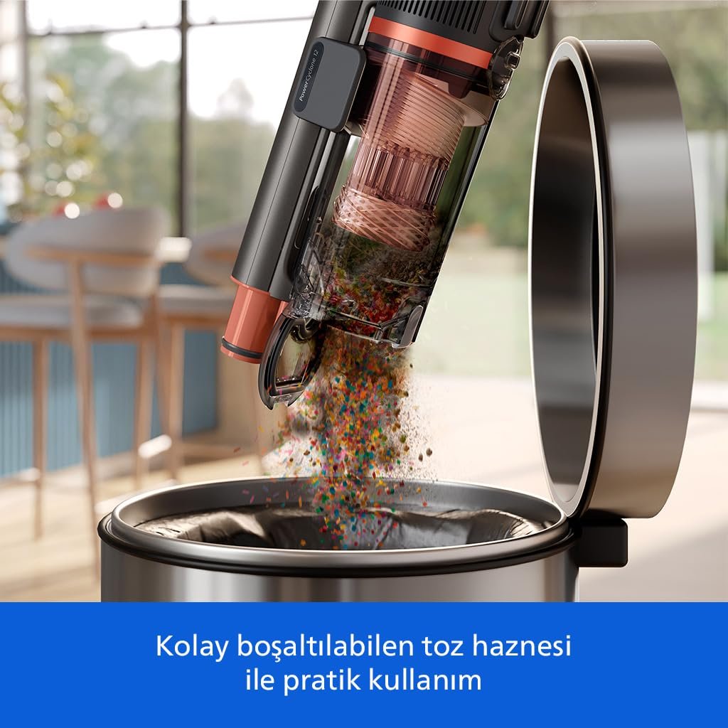 8000 Serisi Aqua Plus Kablosuz Dik Süpürge, 360° Güçlü Emiş, TriActive Akıllı LED Başlık, 80 dk'ya Kadar Kullanım, XC8153/10