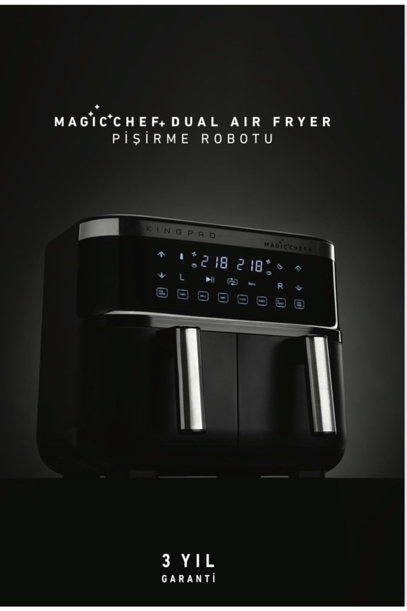 Pro Kyf32 Magıcchef Plus Dual Air Fryer Pişirme Robotu