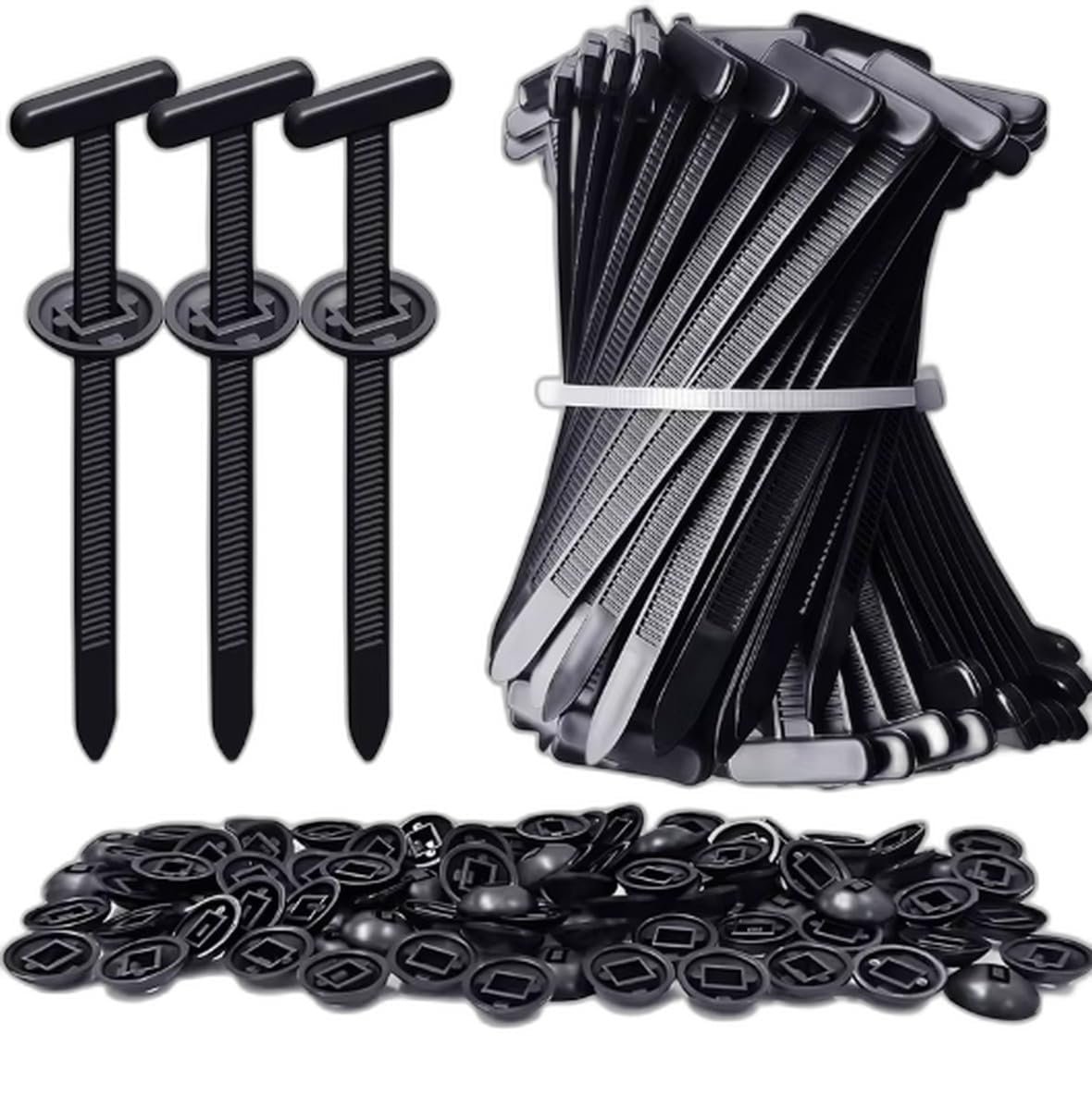 Orret Home 30 Parça T Başlı Plastik Araç Sabitleme Kelepçesi, Naylon Kablo Bağı Klips Seti, Araç Panel Tampon Sabitleme Klipsi, Kendinden Kilitli Otomotiv Kelepçe