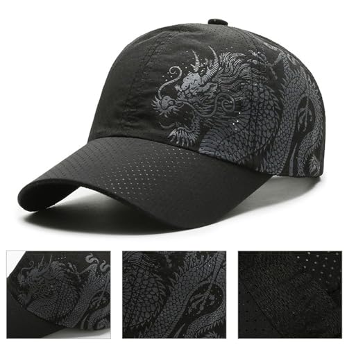 Valkyrie Dragon Nefes Alabilir Spor Şapka – Ayarlanabilir Outdoor Balıkçı Kamp Günlük Unisex Şapka