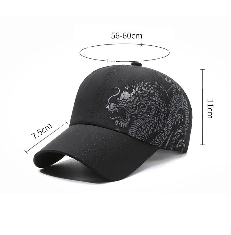 Valkyrie Dragon Nefes Alabilir Spor Şapka – Ayarlanabilir Outdoor Balıkçı Kamp Günlük Unisex Şapka