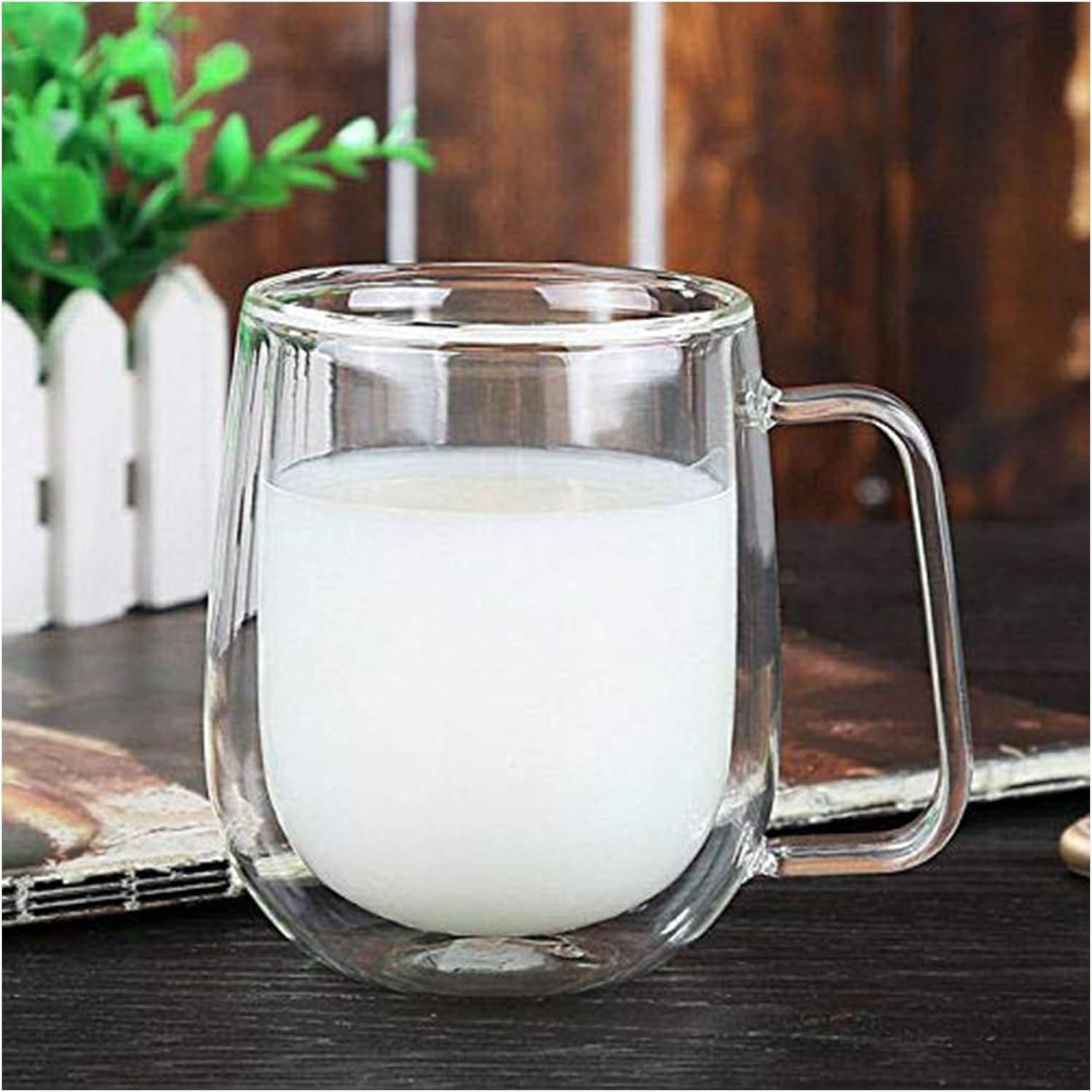 Orret Home 2 Adet 250 ml Çift Cidarlı Borosilikat Cam Kupa Bardak Termisil Isıya Dayanıklı Şeffaf Kahve Çay Latte Espresso Fincanı Cam Bardak Seti