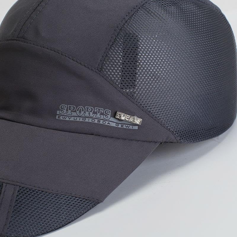 Valkyrie Erkek Spor Şapka Fileli Nefes Alabilen Ayarlanabilir Yazlık Koşu Outdoor Şapka Antrasit