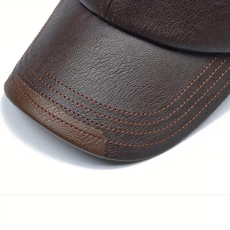 Valkyrie Deri Şapka Erkek Ayarlanabilir Premium Kalite Spor & Günlük Kullanım Baseball Cap Kahverengi