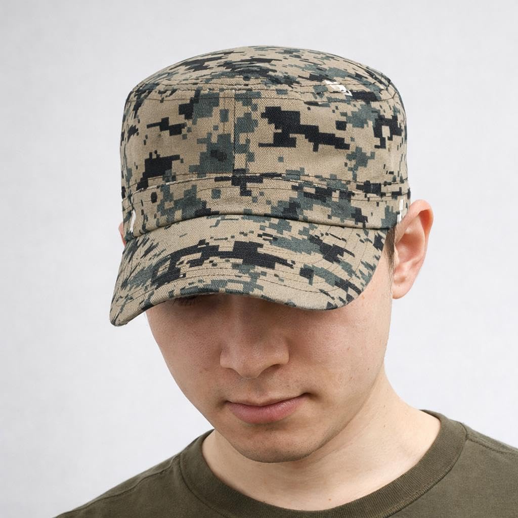 Valkyrie Dijital Kamuflaj Şapka Ayarlanabilir Unisex Askeri Kep Outdoor Kamp Balıkçı Şapkası A