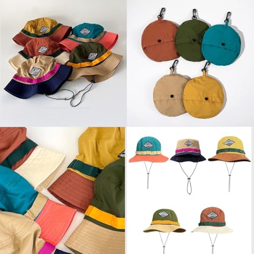 Valkyrie Katlanabilir Bucket Şapka Unisex – Ayarlanabilir İpli Yazlık Outdoor Şapka Hafif Nefes Alabilir Kamp Balıkçı Şapkası Mavi