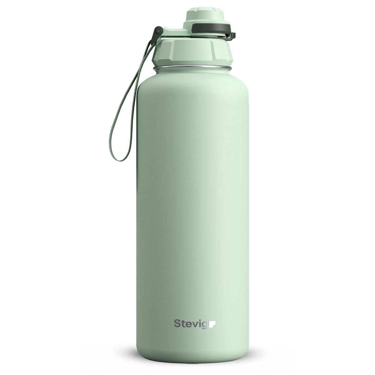 1 Hand Leak-Proof Sızdırmaz Çelik Termos 1500 ML Smoke Green ST-256
