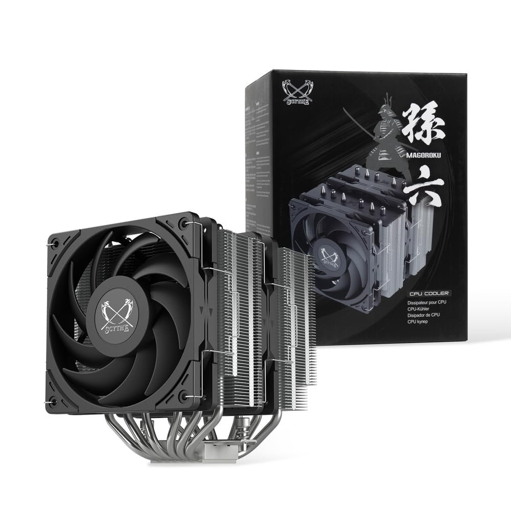 Scythe Magoroku Dual Tower Dual fan CPU Hava Soğutucu, Intel LGA1700, LGA1151, AMD AM5, AM4 Desteği, 120mm, SCMR-1000