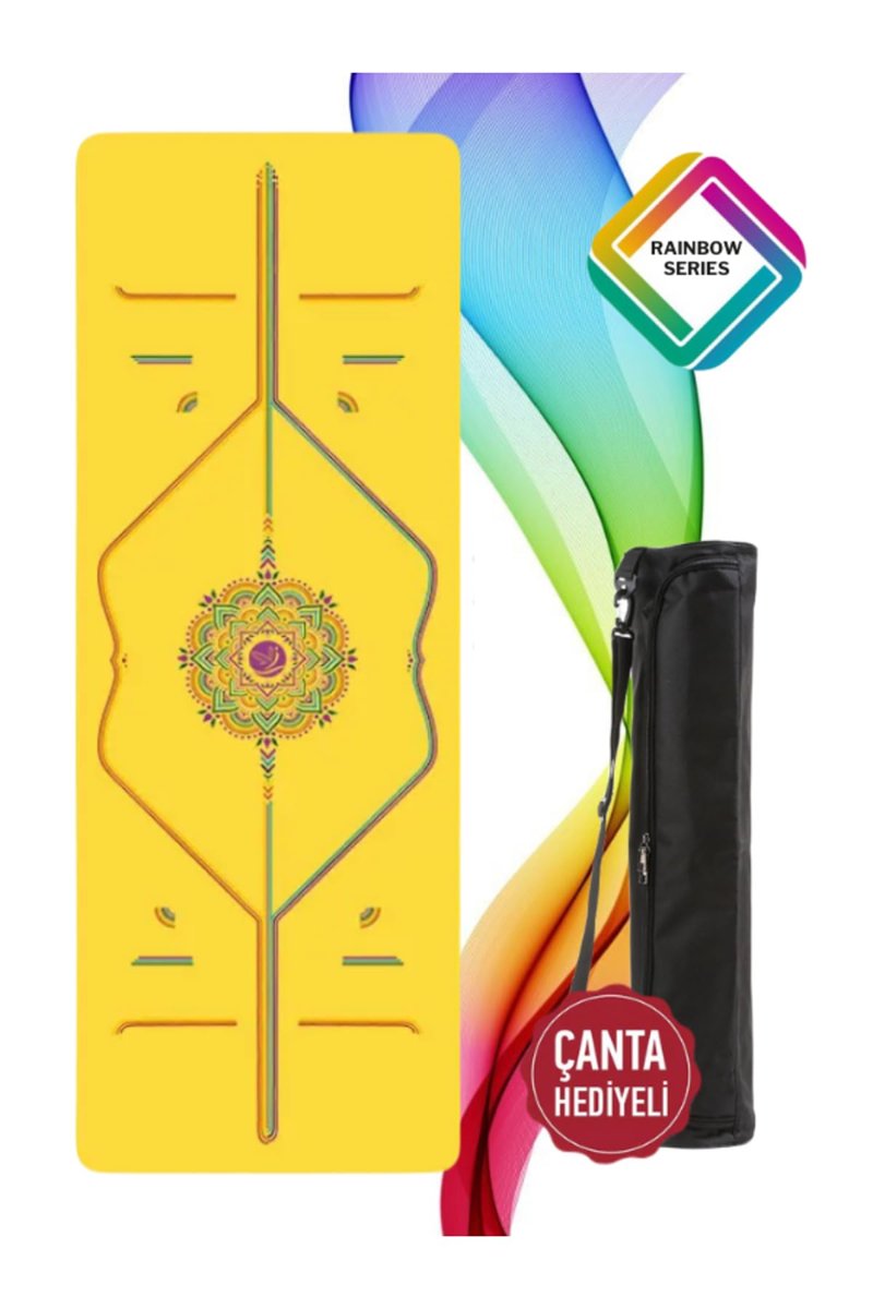Kauçuk Yüzey Yoga Matı Premium Quality 5 Mm Sarı