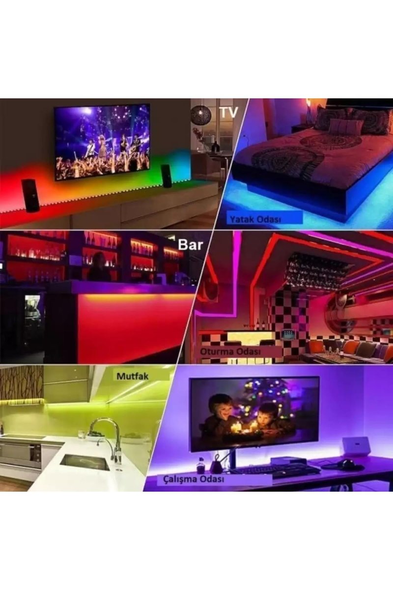 Cata Rgb Şerit Led Seti 3 Renk (5 Mt Rgb Şerit Trafo Rgb Kumanda)