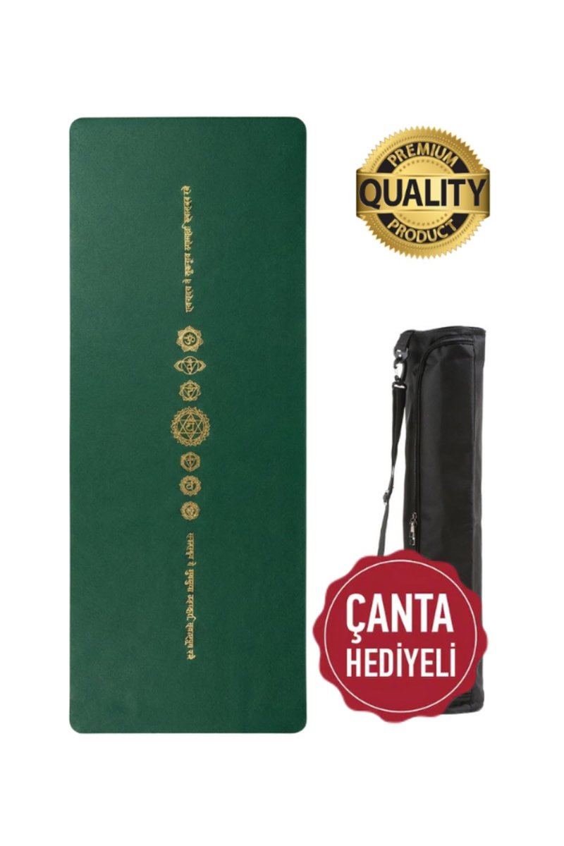 Kauçuk Yüzey Yoga Matı Premium Quality 5 Mm Yeşil