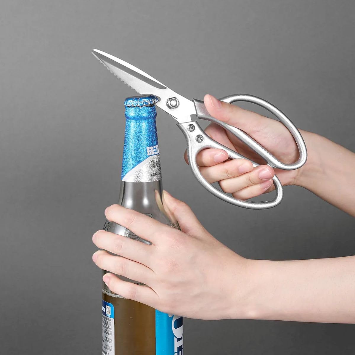 Orret Home Profesyonel Mutfak Makası Paslanmaz Çelik 304 Çok Amaçlı Tavuk Balık Sebze Makası Soda Açıcı Fonksiyonlu Keskin Bıçaklı Ergonomik Mutfak Makası