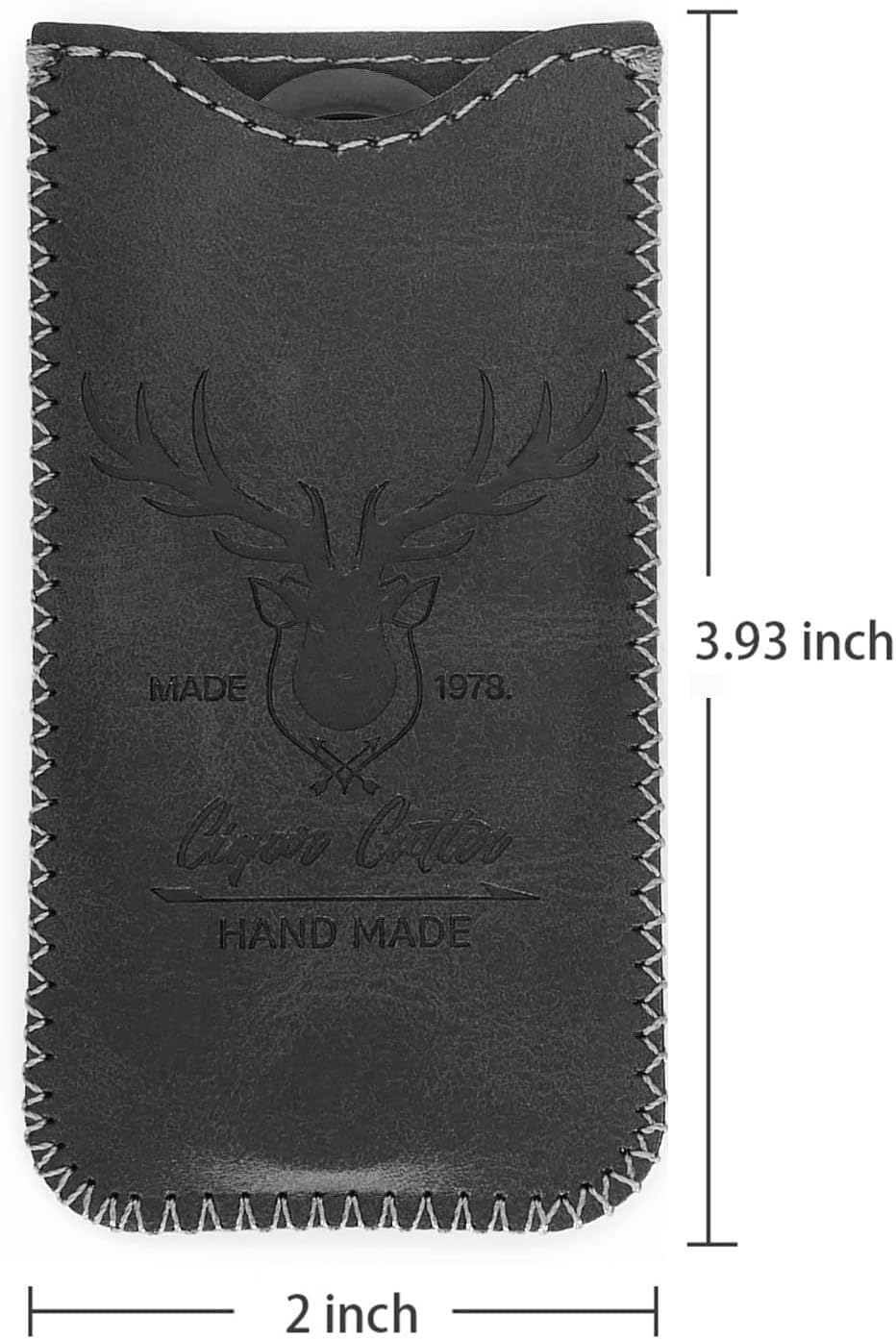 Valkyrie Premium Çift Bıçaklı Puro Makası Paslanmaz Çelik Kesici Puro Kesme Aparatı Kılıflı Siyah