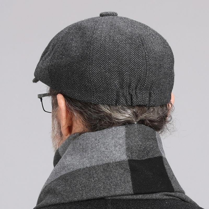 Valkyrie Unisex Siyah Balıksırtı Kasket Şapka Vintage İngiliz Stil 8 Dilimli Newsboy Cap