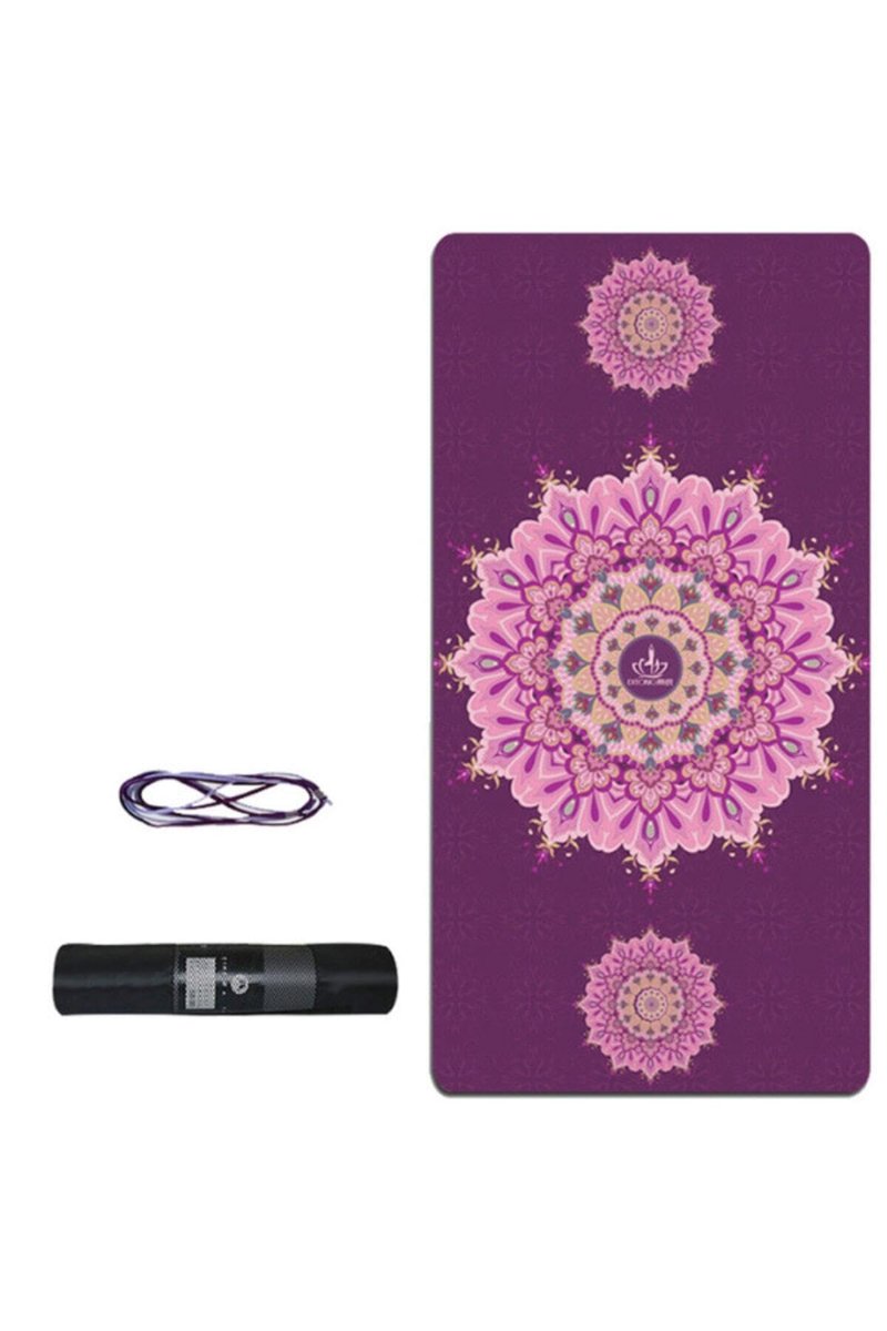 Yoga Matı Ve Pilates Minderi 6mm Kilim Desenli Mor