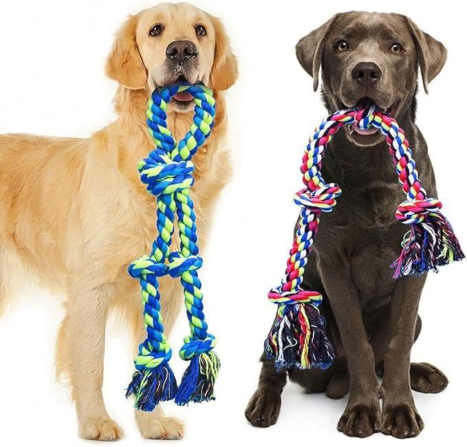 Valkyrie 2’li Büyük Boy Köpek Halat Oyuncağı Seti Isırma Çekiştirme Diş Kaşıma Eğitim İpi