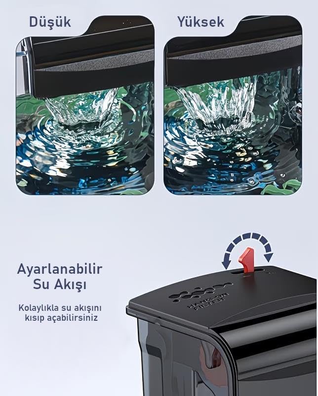 Valkyrie Askılı Akvaryum Şelale Filtre 5W 350 L/H Ayarlanabilir Debi Yüzey Temizleyici