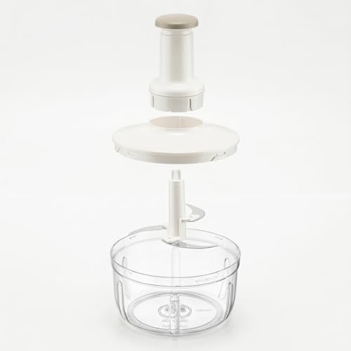 Orret Home 3 Bıçaklı Basmalı Rondo Doğrayıcı Manuel El Rondosu Paslanmaz Çelik Bıçaklı Soğan Doğrayıcı Sebze Meyve Salata Püre Havuç Doğrayıcı Pratik Mutfak Rondosu Şeffaf Hazneli El Blender (ASORTİ)