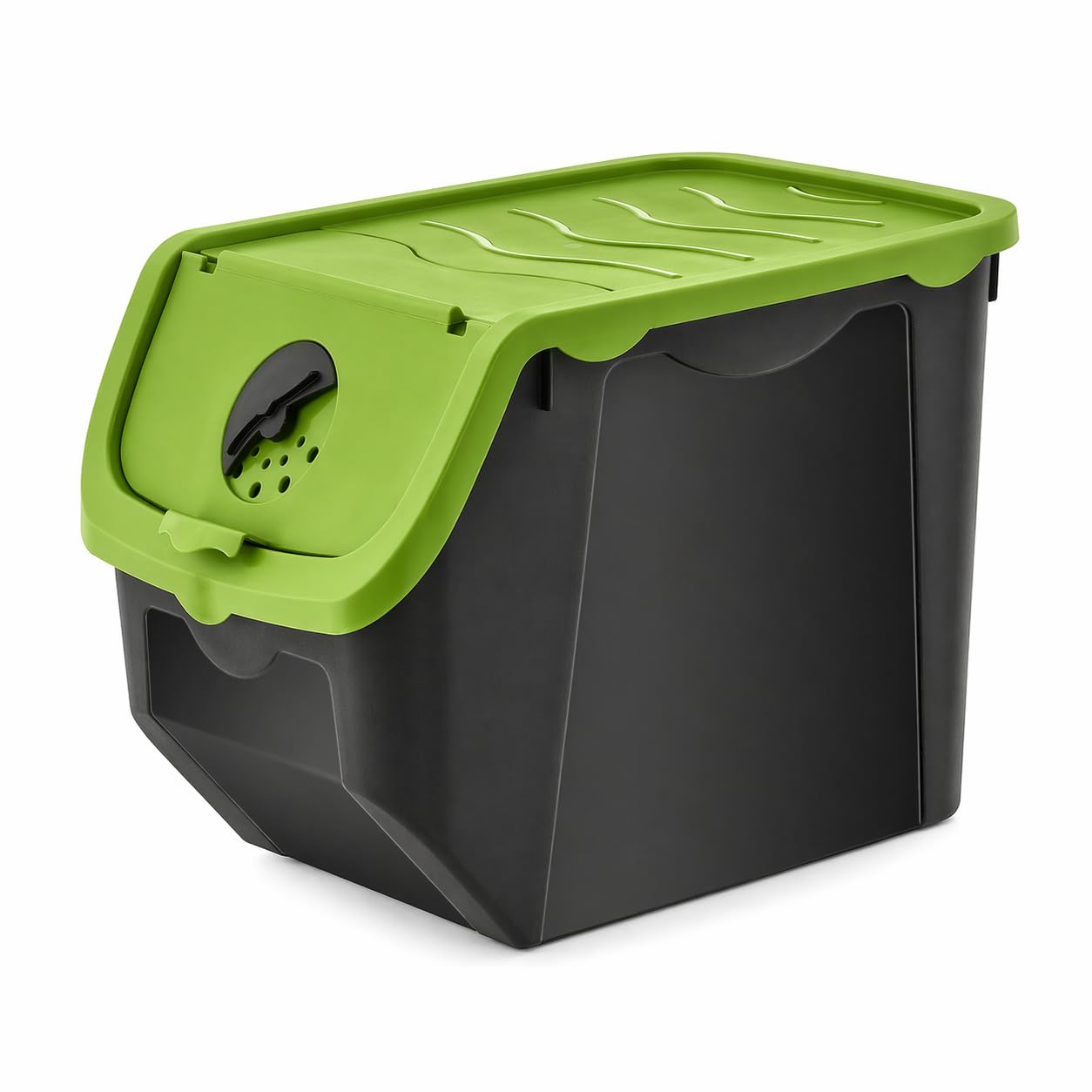 Orret Home 12 Litre Patates Soğan Saklama Kabı Hava Alabilir Kapaklı Sebze Saklama Kutusu Kilitli Kapaklı Sarımsak Organizer Plastik Erzak Saklama Kabı İstiflenebilir Kiler Düzenleyici (ASORTİ RENK)